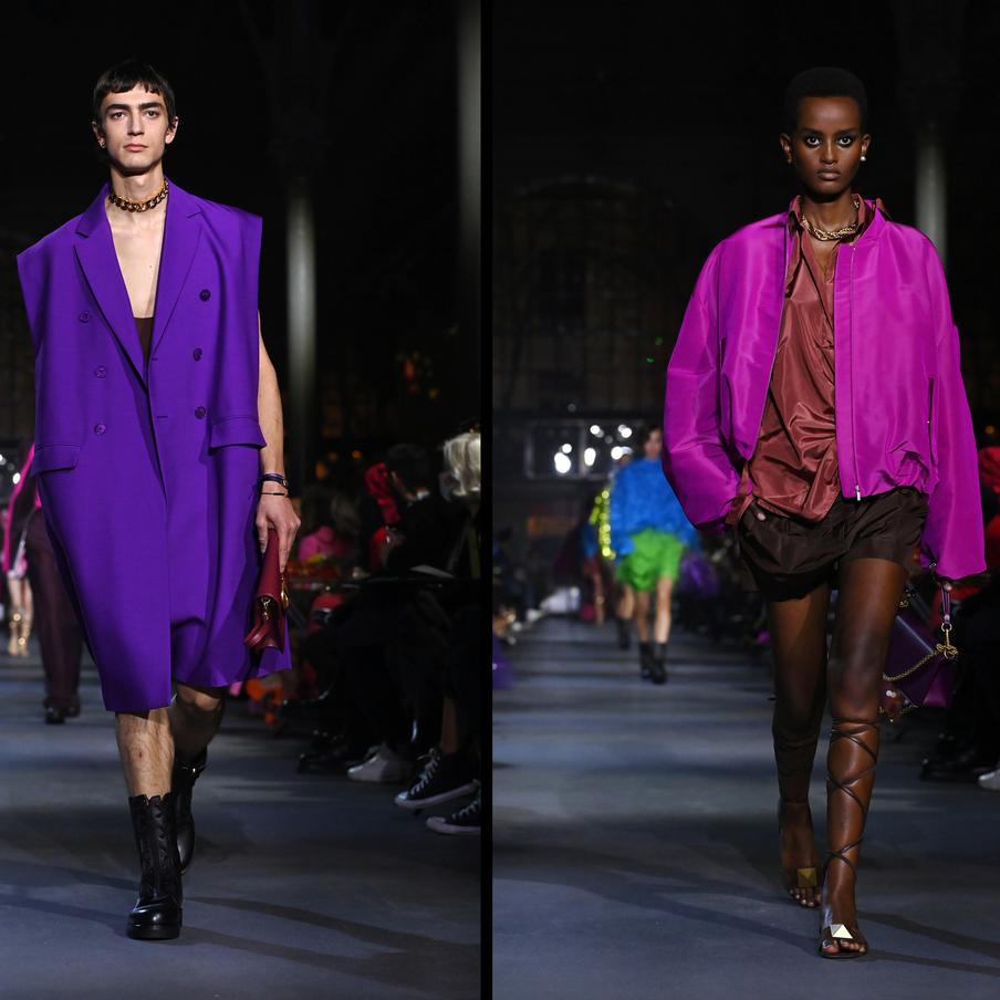 В палитре коллекции Valentino присутствуют как электрический фиолетовый, так и фуксия.