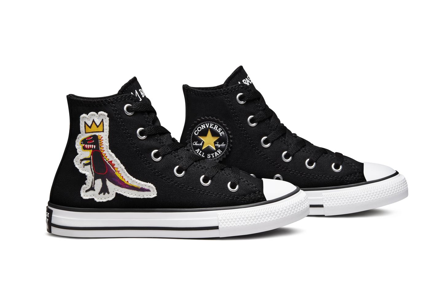 Одна из моделей коллаборации Converse x Basquiat с узнаваемым принтом художника