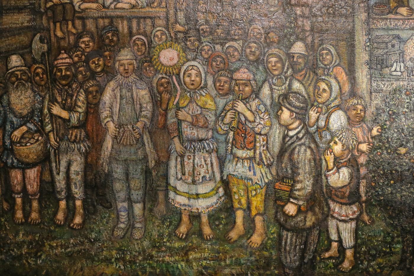 Ефим Честняков. Праздничное шествие с песней. Коляда. После 1917 г.