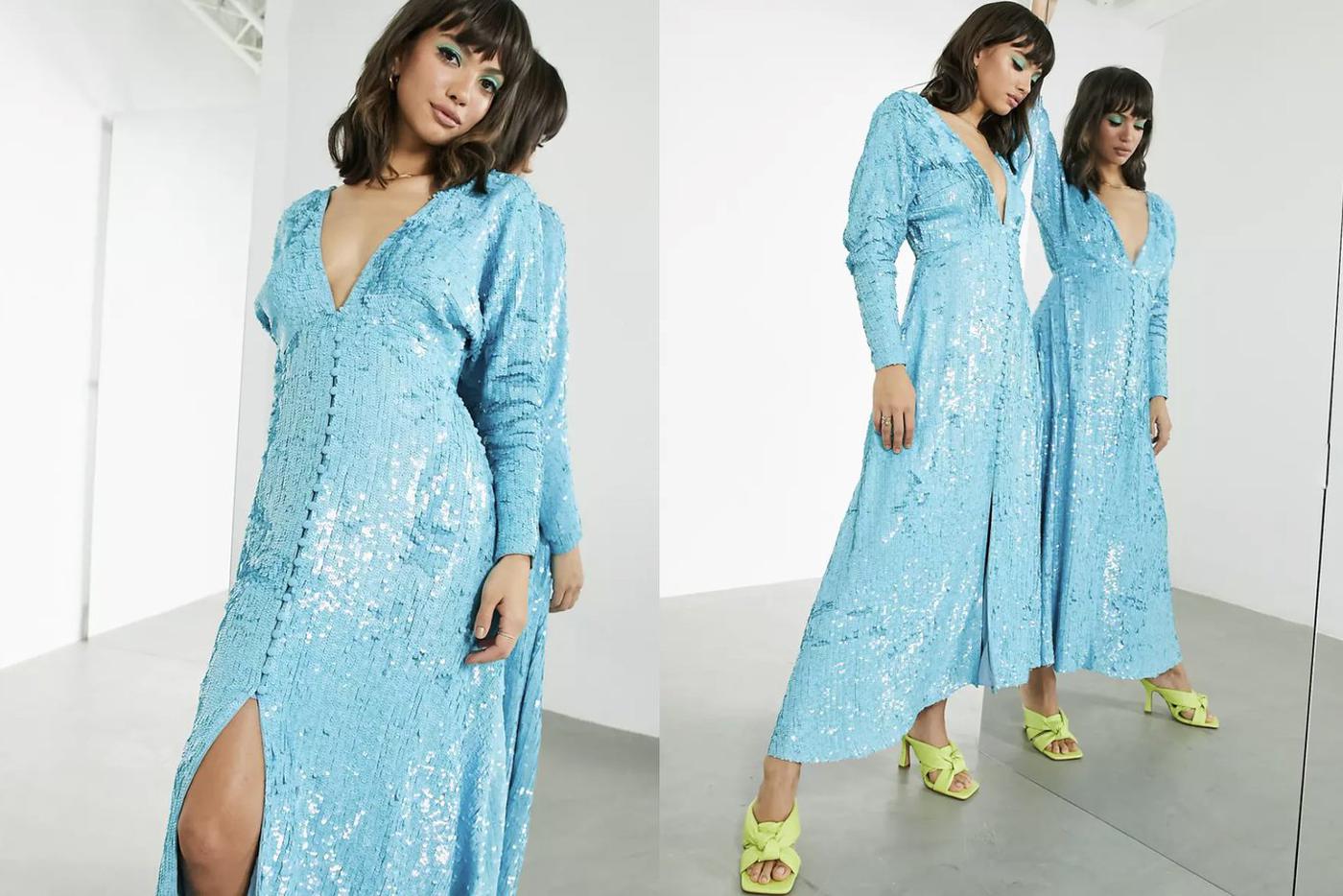 Платье в пайетках Asos Edition.