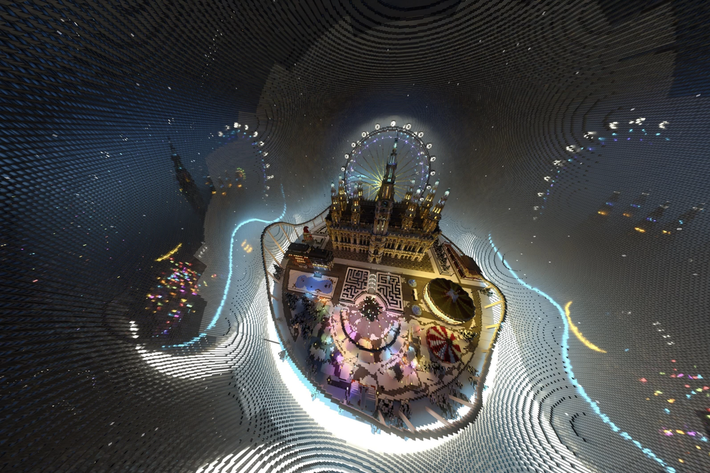 Локации новогодней благотворительной карты для Minecraft.