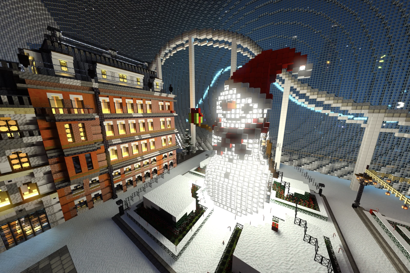 Локации новогодней благотворительной карты для Minecraft.