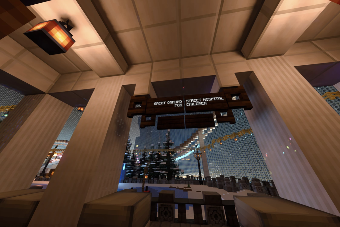 Локации новогодней благотворительной карты для Minecraft.