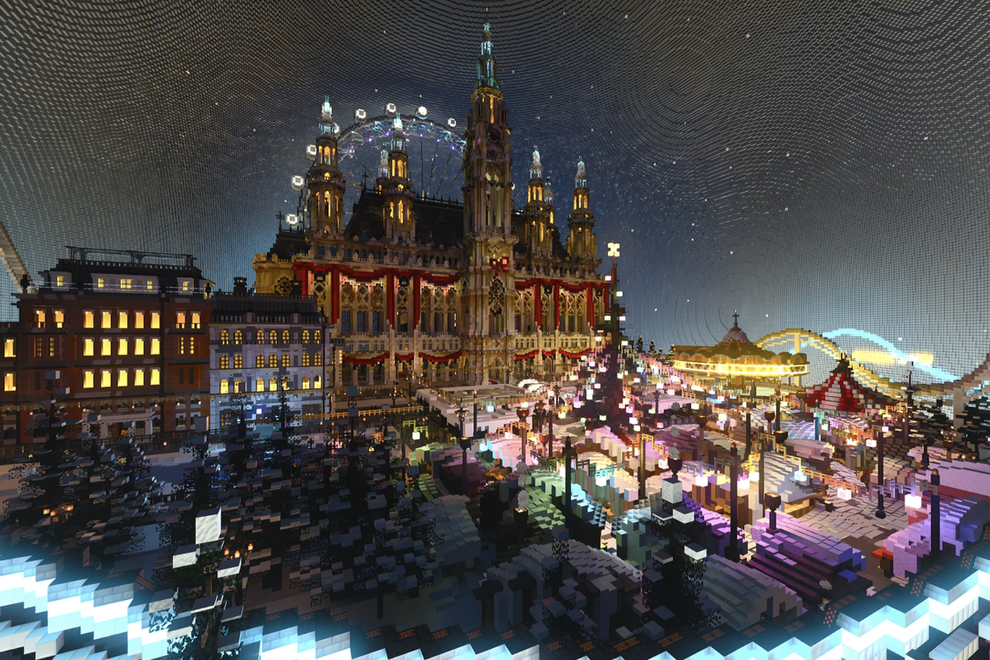 Локации новогодней благотворительной карты для Minecraft.