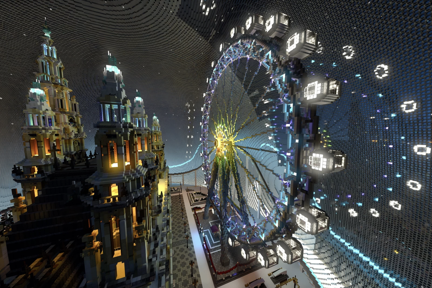 Локации новогодней благотворительной карты для Minecraft.