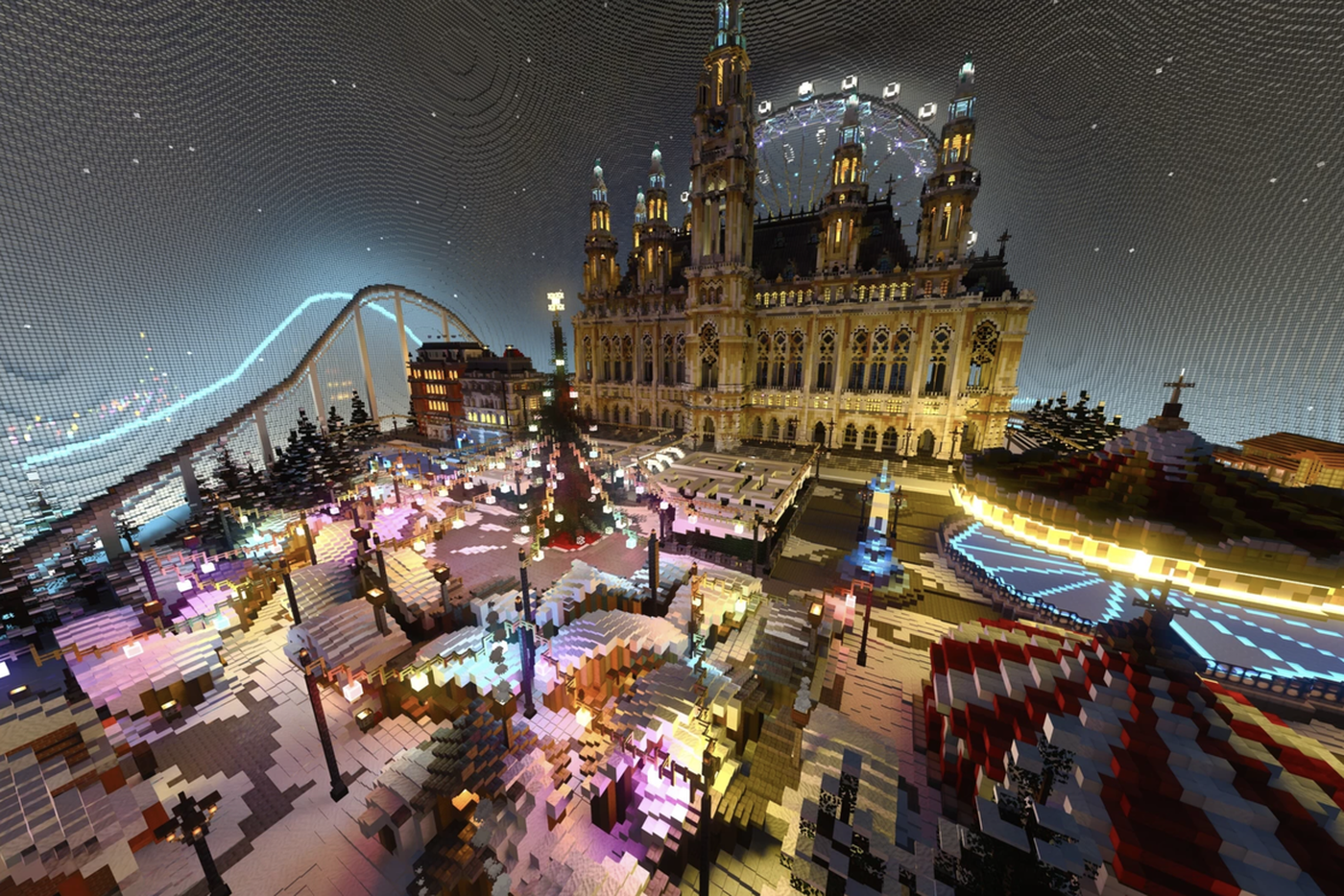 Локации новогодней благотворительной карты для Minecraft.