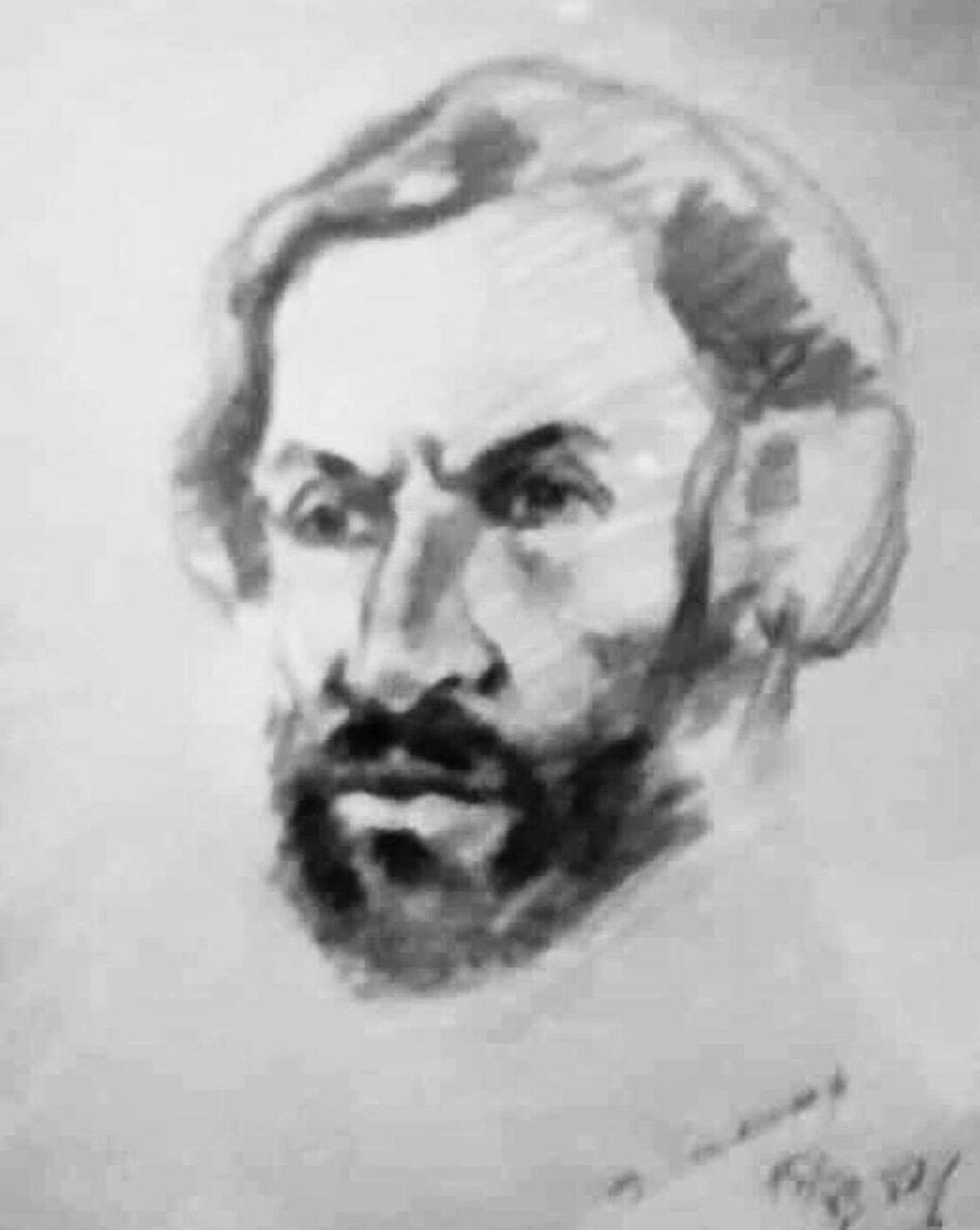 Пусть похож на флибустьера иль острожника,Не просите - бороду не сбрею.В этом виде я привлек художникаИ попал отныне в галерею.