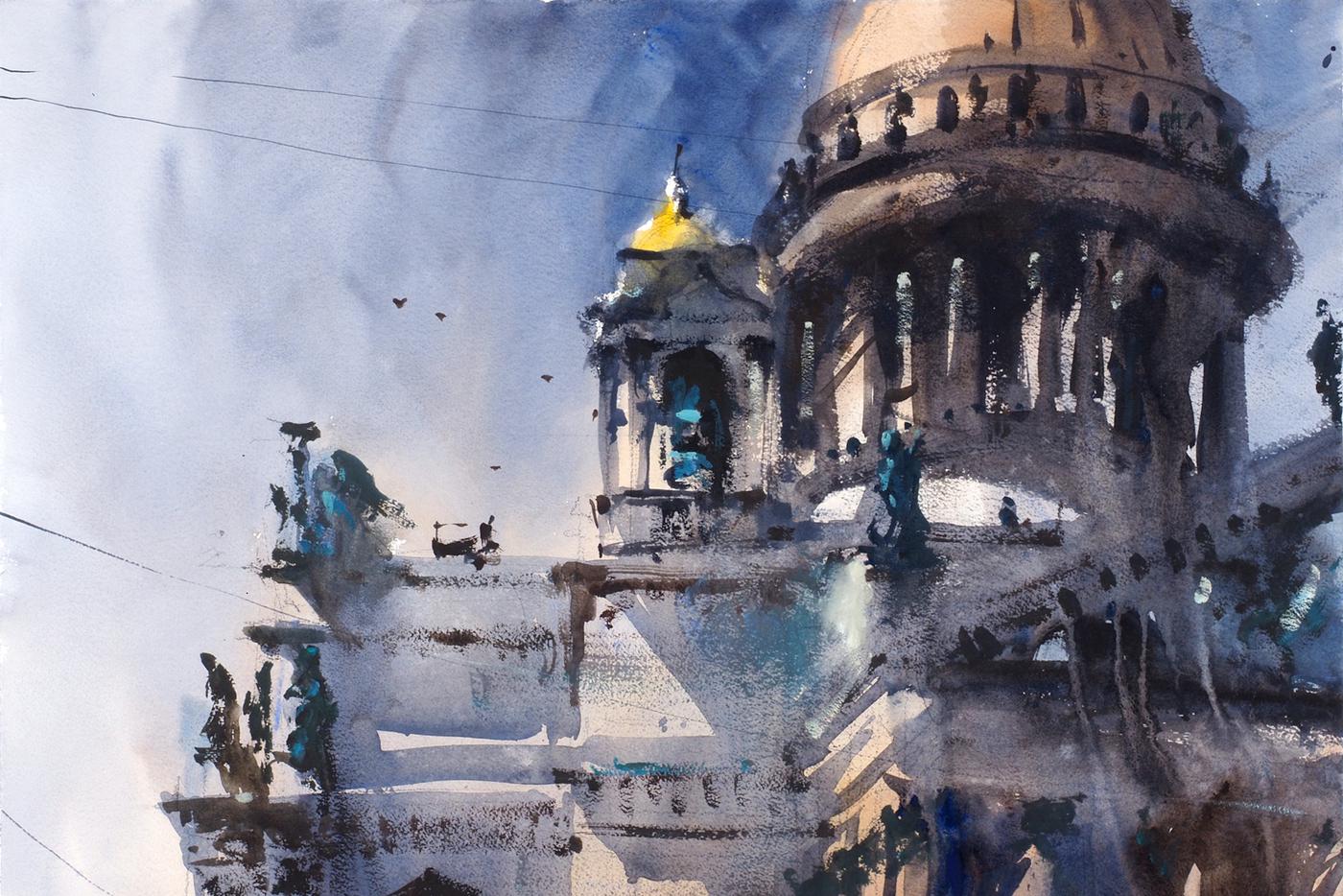 Исаакиевский собор в Санкт-Петербурге кисти Сергея Кузнецова.