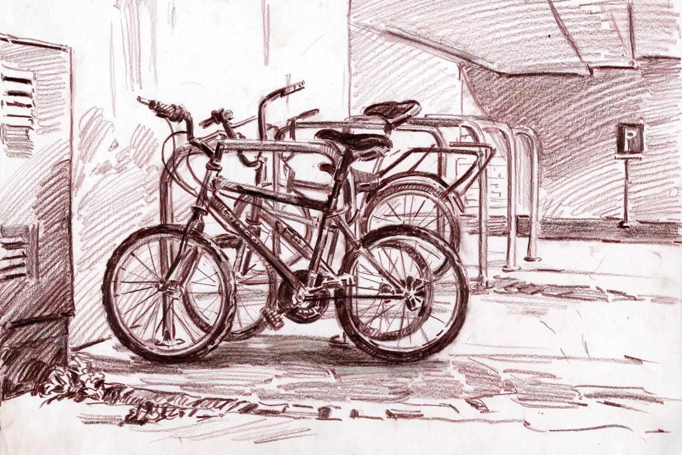 В фокус внимания художников попали и велосипеды,