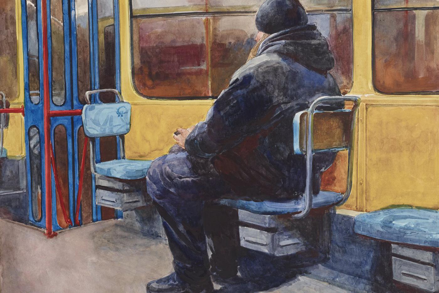 Начинающие художники делали наброски по пути домой.