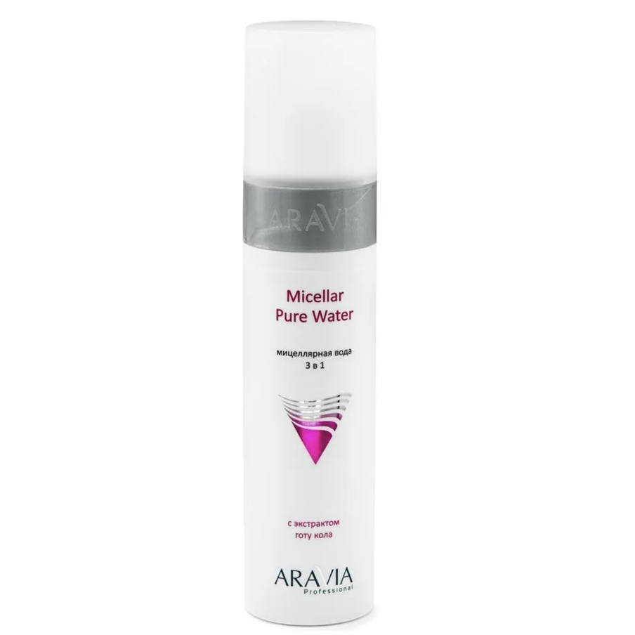 Мицеллярная вода 3 в 1 Micellar Pure Water с экстрактом готу кола ARAVIA Professional (422 руб.)