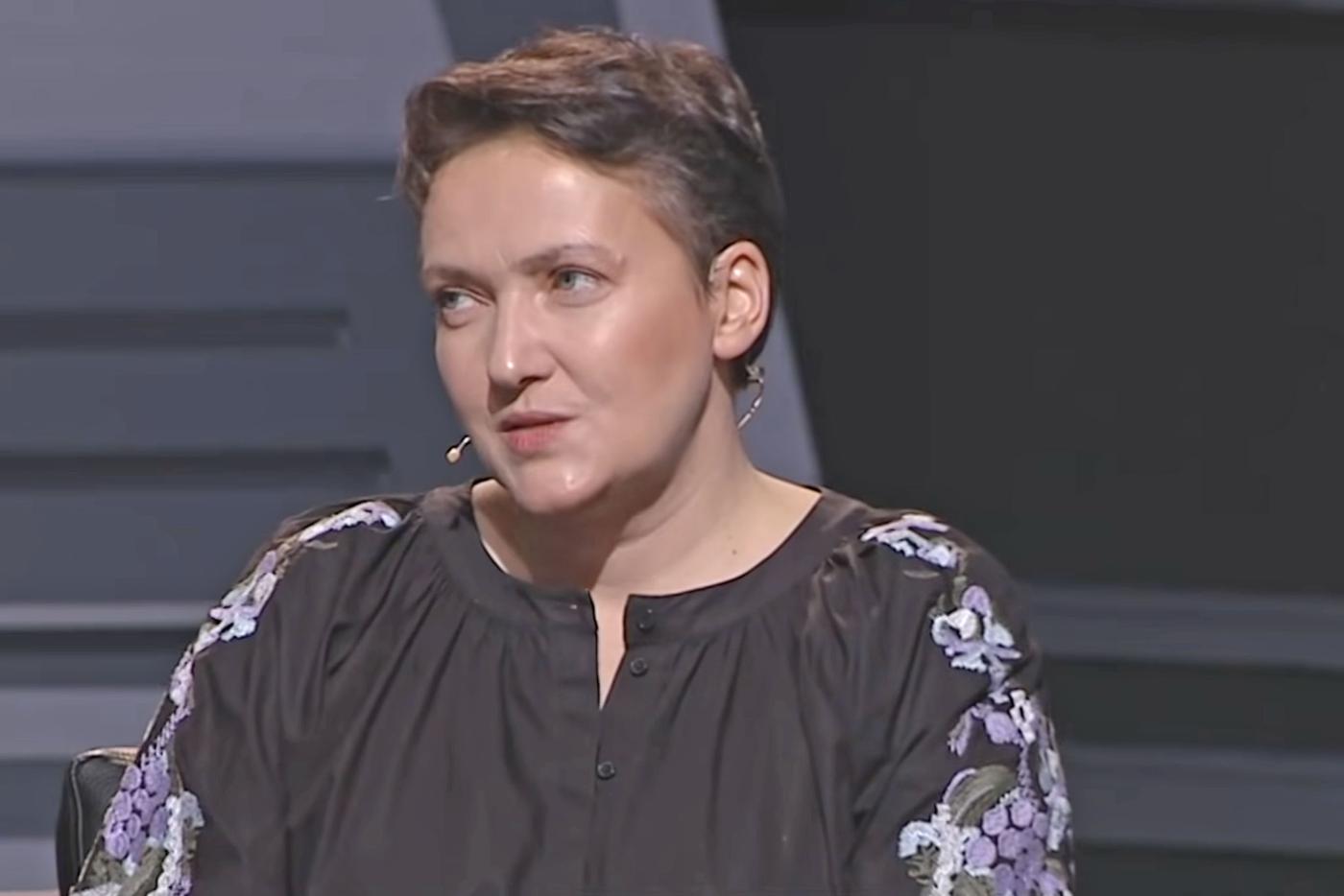 Надежда Савченко, скриншот эфира украинского ток-шоу.