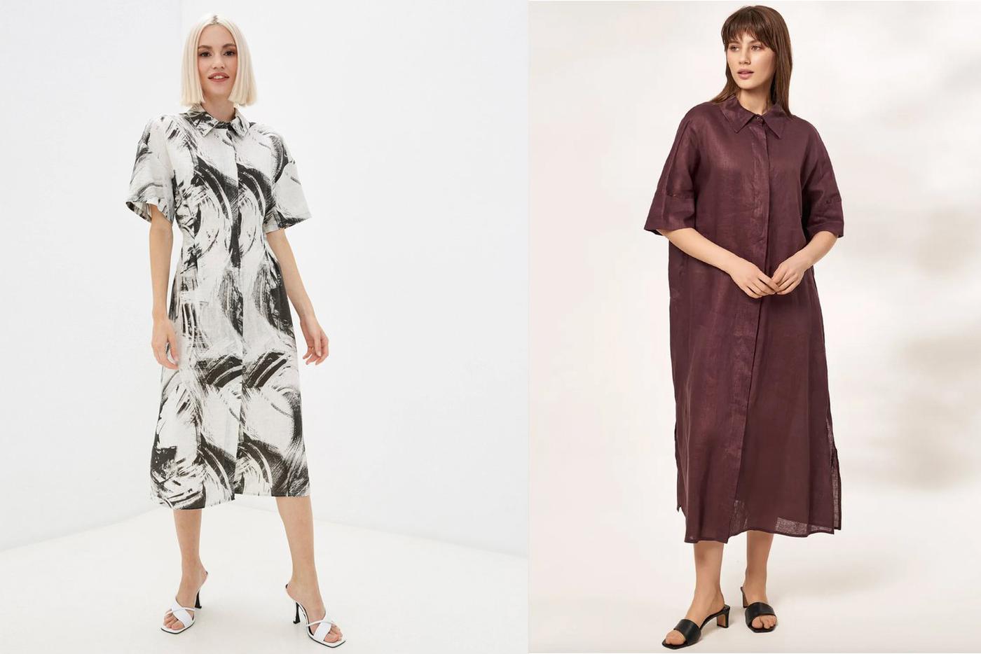 Платье-рубашка Agenda / Платье-рубашка "Снежная Королева".