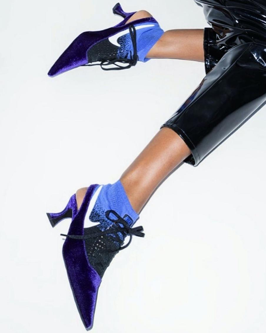 Как сочетать эластичный спортивный верх и бархатный каблук? Запросто!