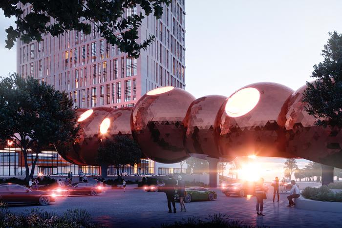 Пурпурные бусины, оранжевая дорожка и змея: как архитекторы со всего мира смотрят на пешеходные мосты