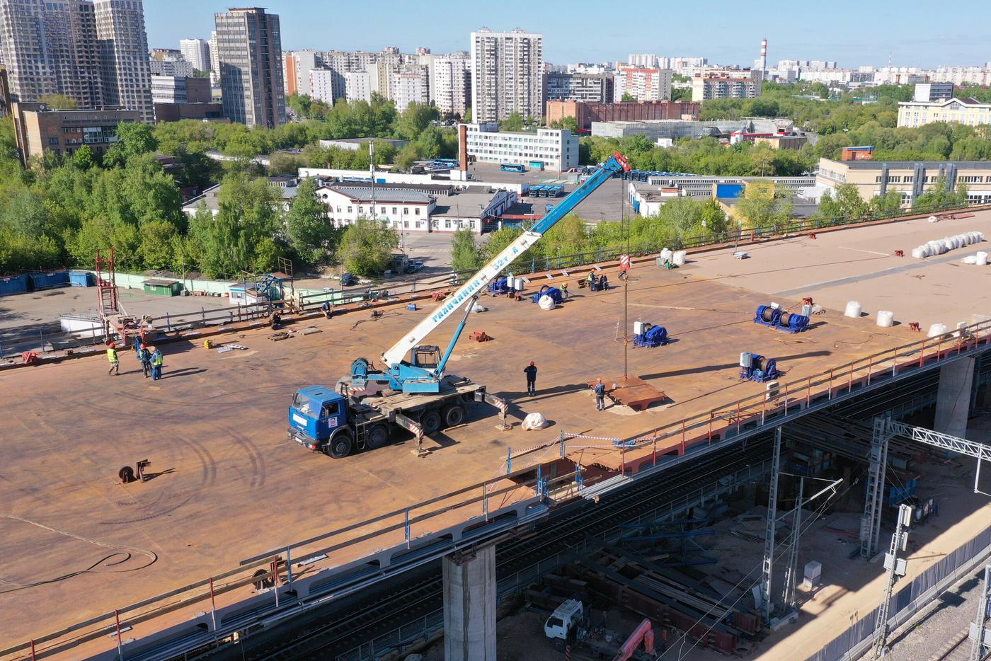Собянин осмотрел строящийся участок Московского скоростного диаметра в ЮВАО