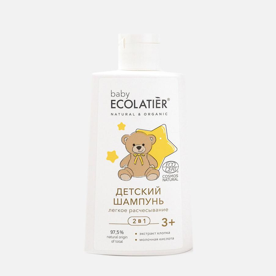 Шампунь 2 в 1 "Лёгкое расчёсывание" ECOLATIER baby 3+ (328 – 365 руб.)