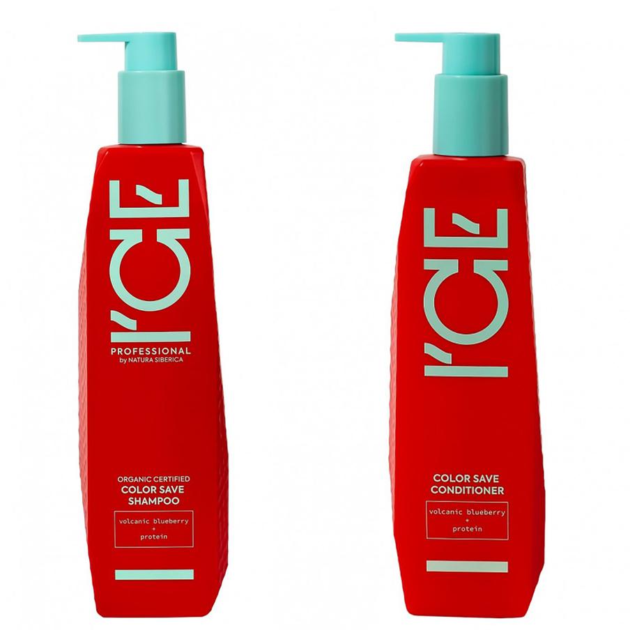 Шампунь и кондиционер для окрашенных волос ICE by Natura Siberica Organic Color Save.