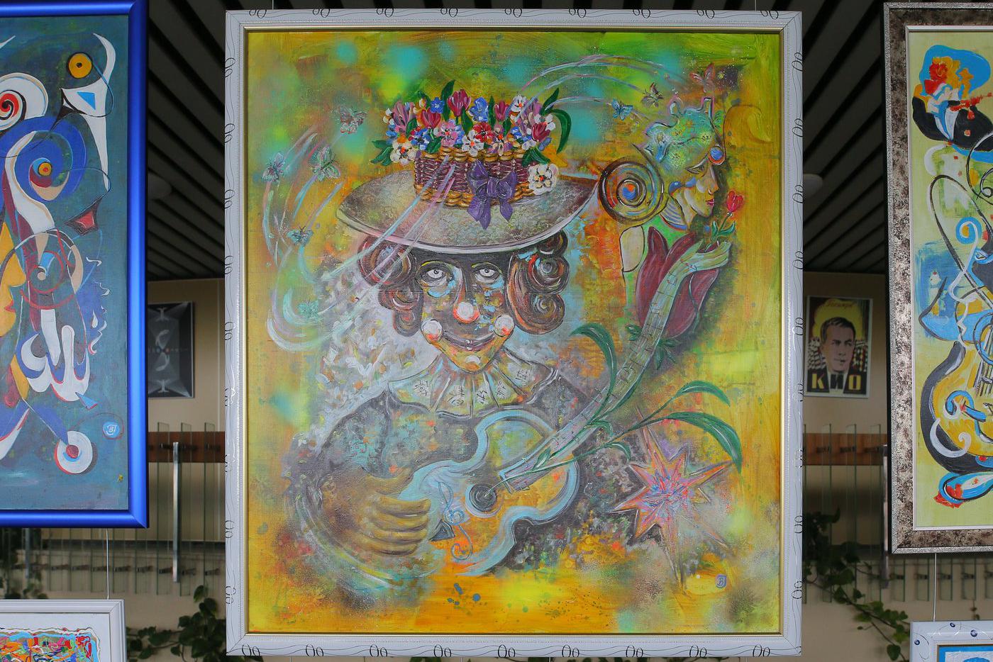 Картина, нарисованная новой техникой, которую Геннадию раскрыл его друг-художник из Чехии