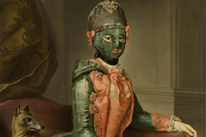 Мадам, не переживайте из-за морщин! В проекте немецкого цифрового художника герои со старых портретов прячутся за масками