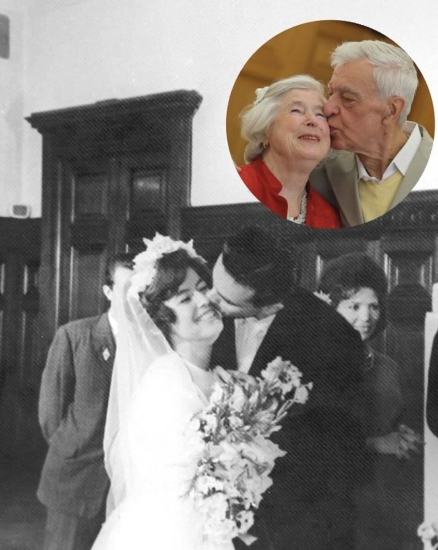 Повторили свадьбу спустя 60 лет. Во дворце бракосочетания №1 поздравляли юбиляров