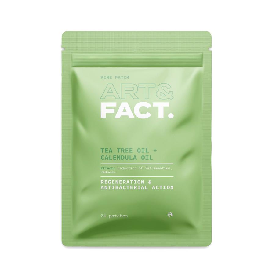 Гидроколлоидные пластыри от прыщей и акне с маслом чайного дерева и календулой ART&FACT.