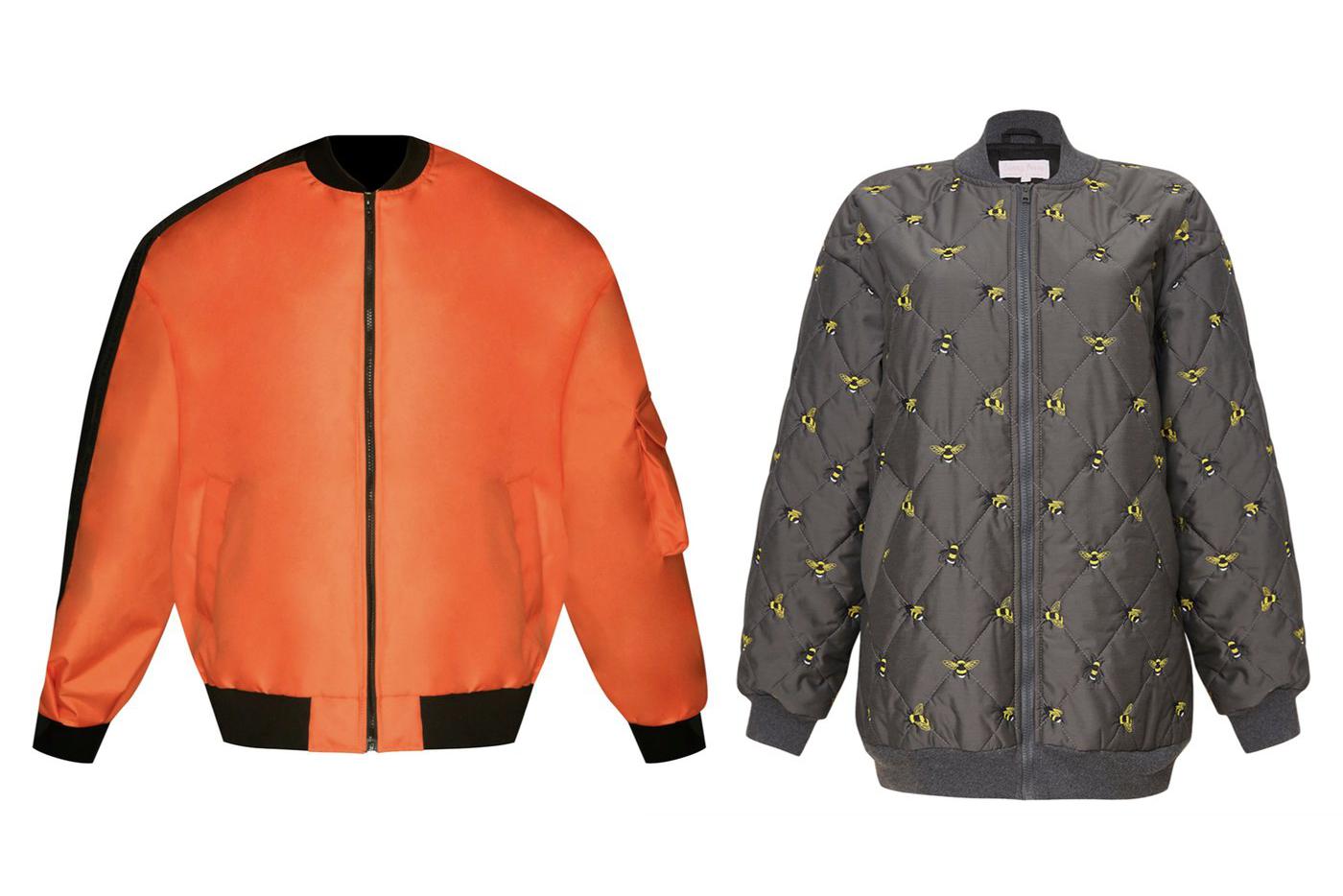 Утеплённый бомбер DNK (14 900 руб.) / Утеплённый бомбер Bunny Poem (35 980 руб.)