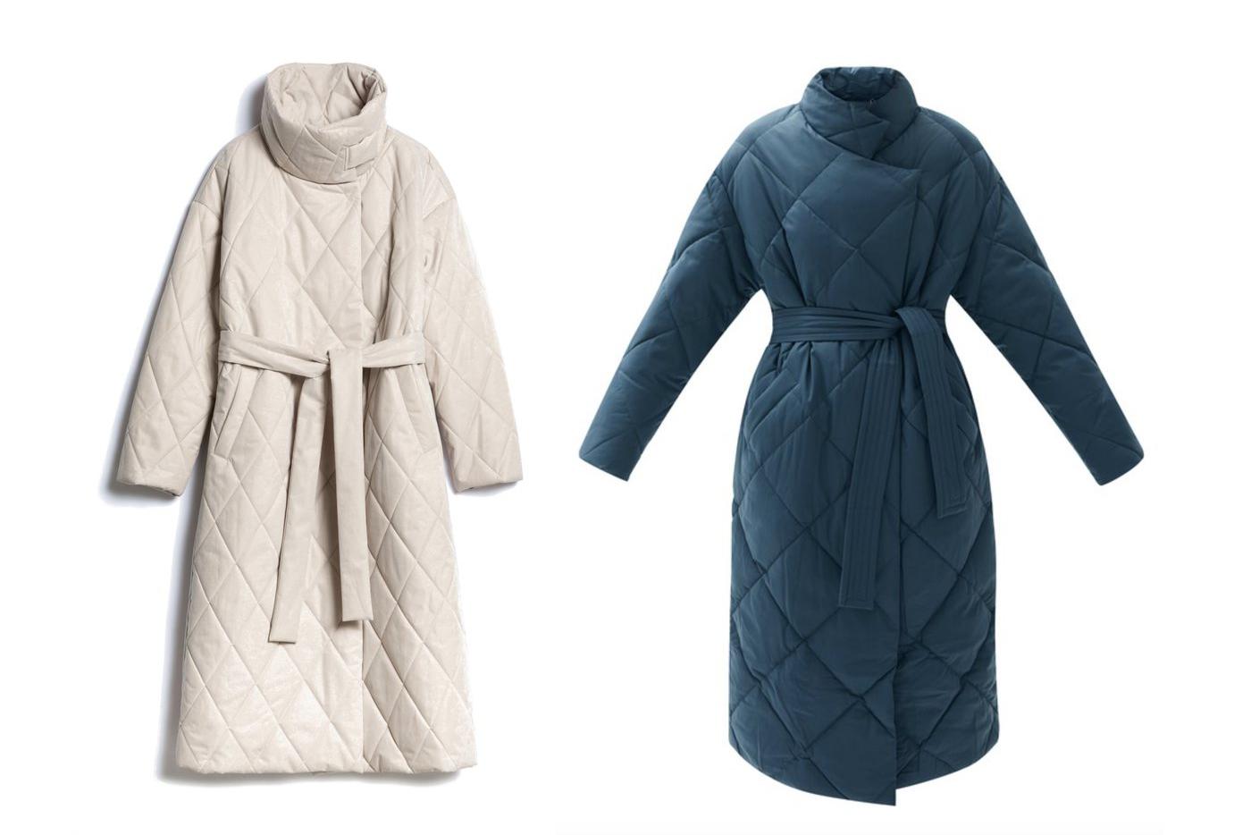 Стёганое пальто SHI-SHI (28 600 руб.) / Стёганое пальто All We Need (26 990 руб.)