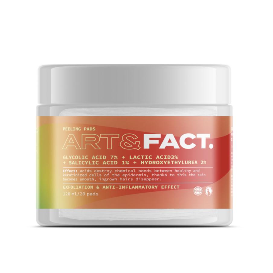 Отшелушивающие пилинг-пэды для тела от вросших волос Art&Fact (541-1320 руб.)