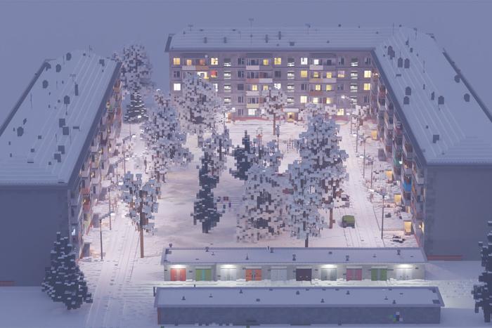 Зимнюю ностальгию создали в Minecraft