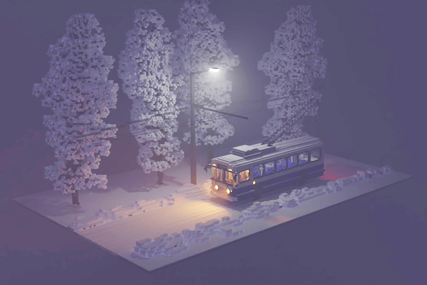 Эта работа автора, конечно, не часть заснеженного двора, но тоже отлично передаёт атмосферу нашей зимы.