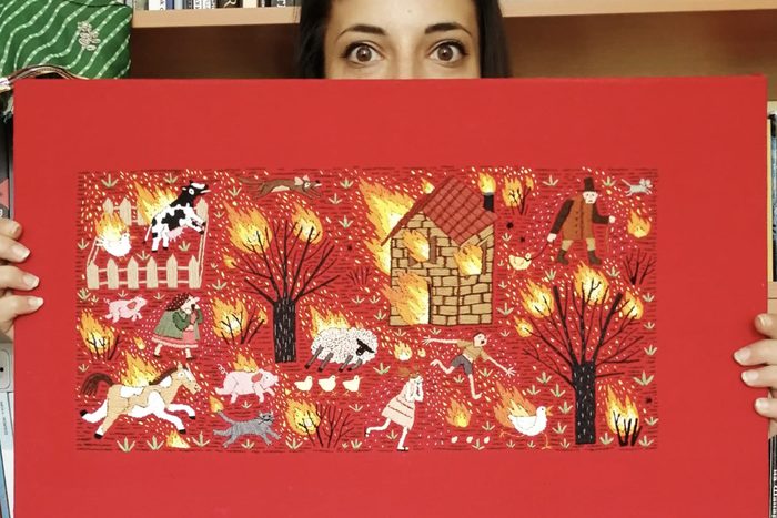 Болгарская художница вышила из ниток сказку Льва Толстого "Иван-дурак"