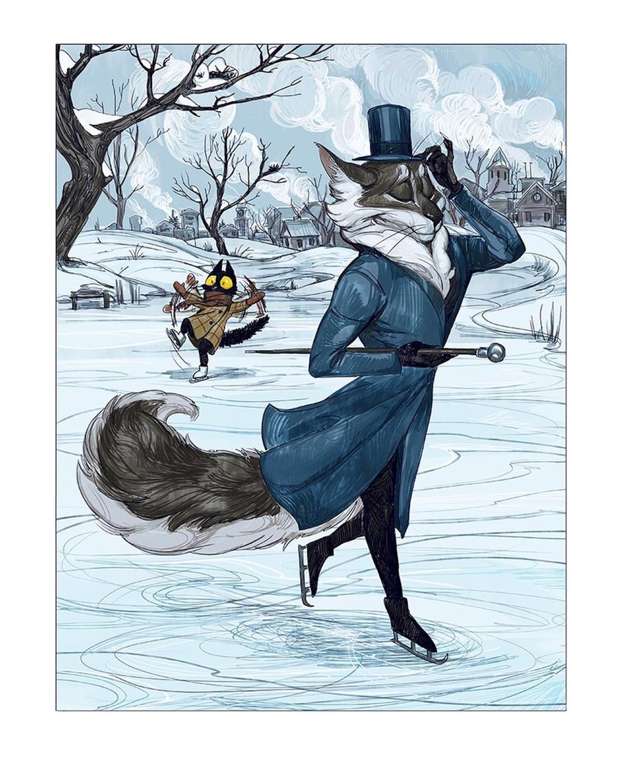 "Февраль – идеально серый месяц. Серое небо, под которым среди серых сугробов по серому льду катается серый кот".