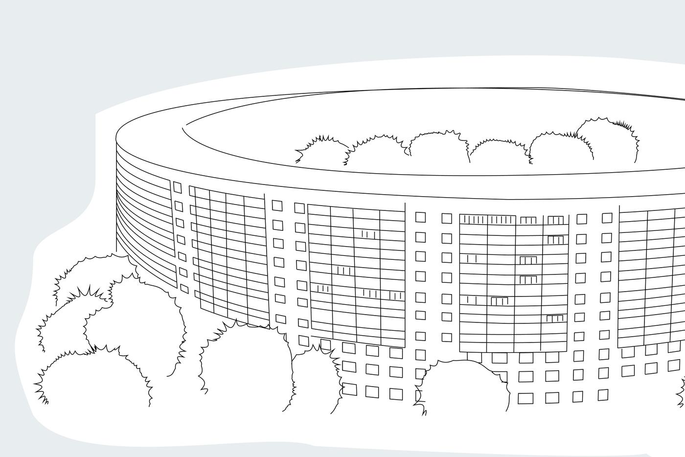 По крыше на велосипеде! Чем интересен "дом-бублик" на Нежинской улице в Москве