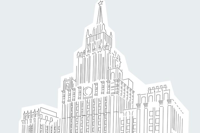 Высотка на Красных Воротах разрушается на глазах