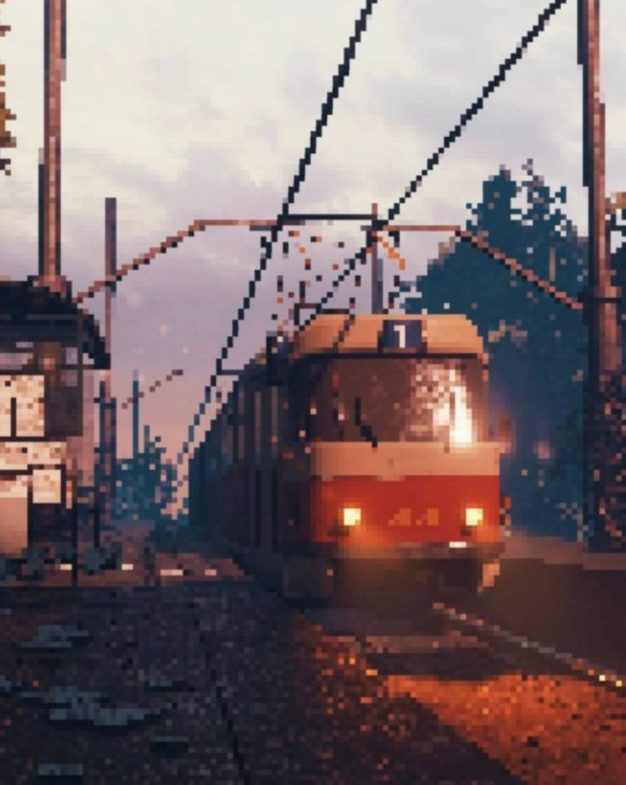 Уличный ларёк, железную дорогу и советский ковёр теперь можно увидеть в пикселях