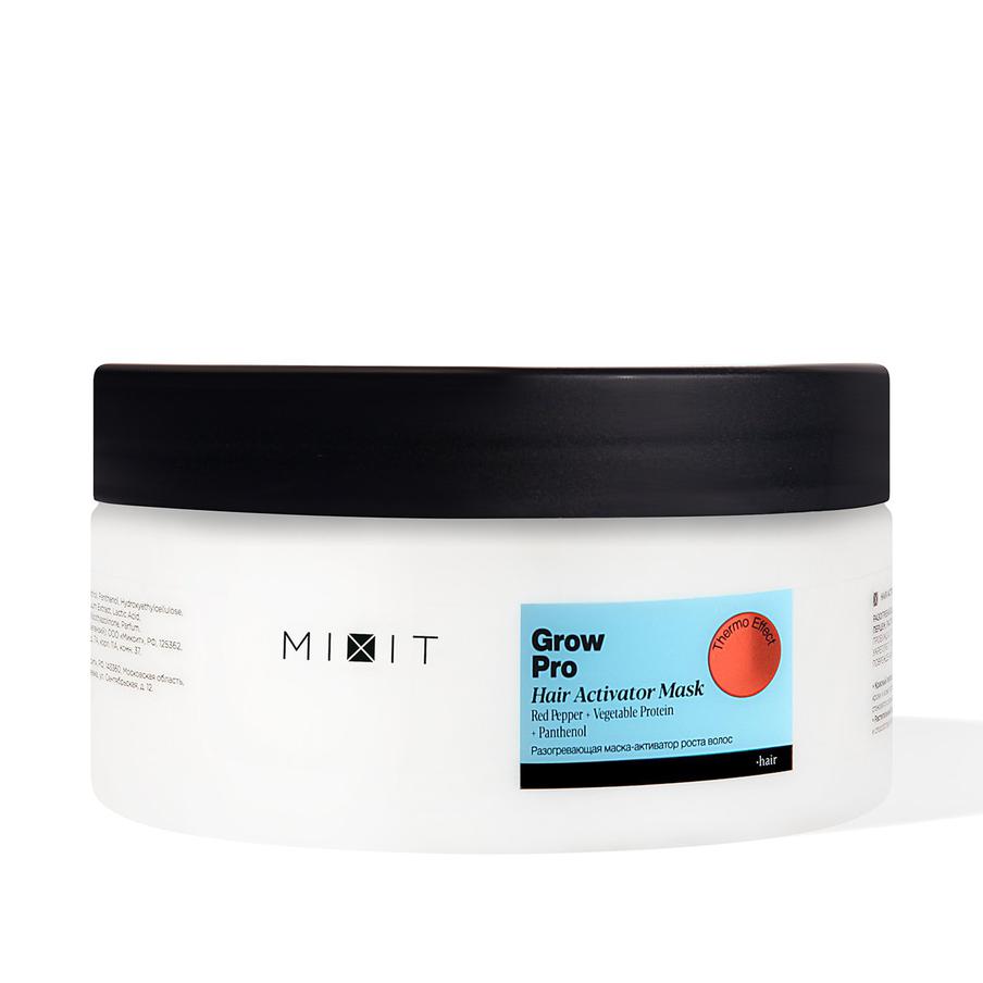 Разогревающая маска-активатор роста волос с красным перцем, растительным протеином и пантенолом Mixit (495 руб.).