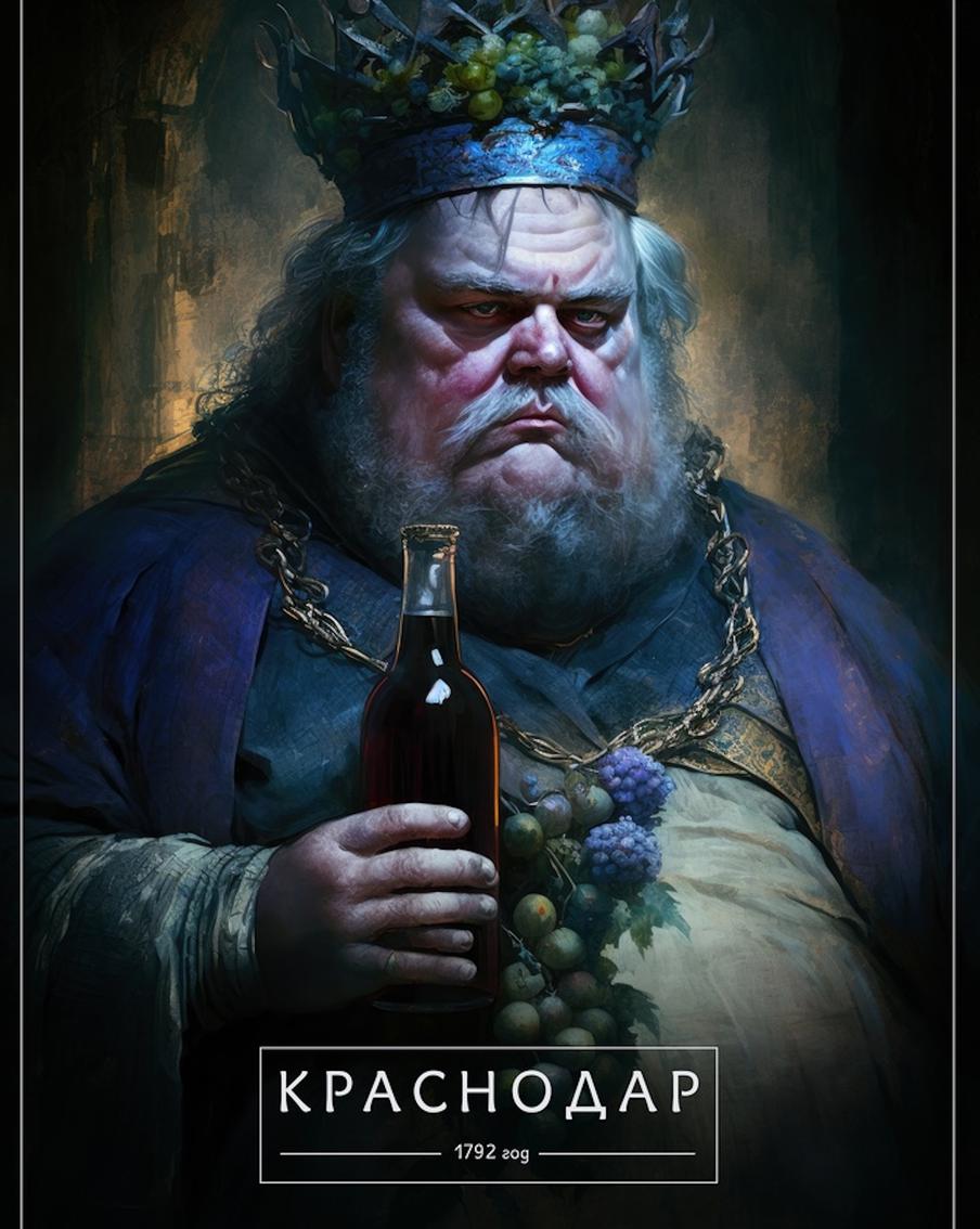 Краснодар похож на римского бога виноделия Бахуса