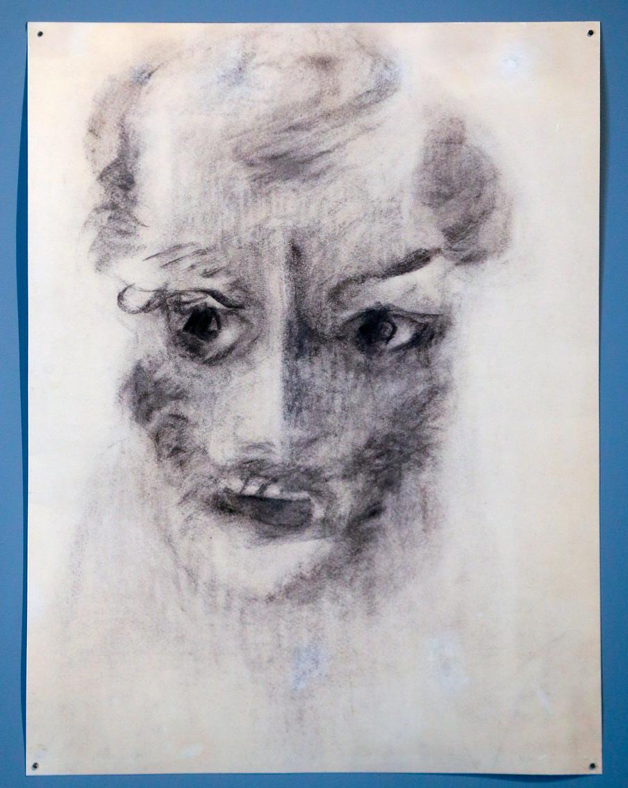Дмитрий Карамазов ("Братья Карамазовы"). Бумага, уголь, 1960-е гг.