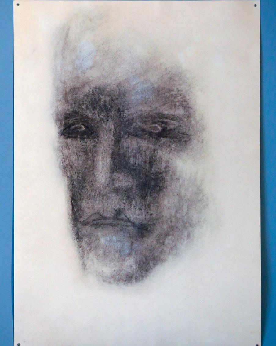 Иван Карамазов ("Братья Карамазовы"). Бумага, уголь, 1960-е гг.