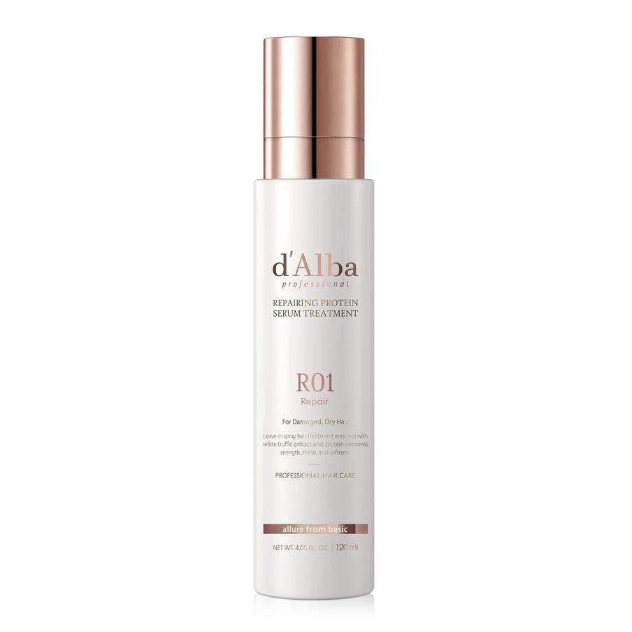Восстанавливающая сыворотка-спрей для волос Professional Repairing Protein Serum Treatment от d'Alba (2820–5640 руб.).