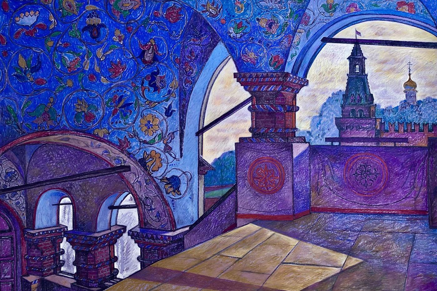 – Он тоже мне никак не давался, не получалось его посетить. Но в 2022 году мне наконец удалось попасть в храм, где меня привлекли эти своды. Во время работы в одном из приделов выступал квартет оперных певцов, что делало работу над графическим листом ещё более увлекательной и одух-о-творённой. И могу сказать, это точно не последняя моя работа, посвящённая храму Василия Блаженного, только дождусь, как станет теплее.