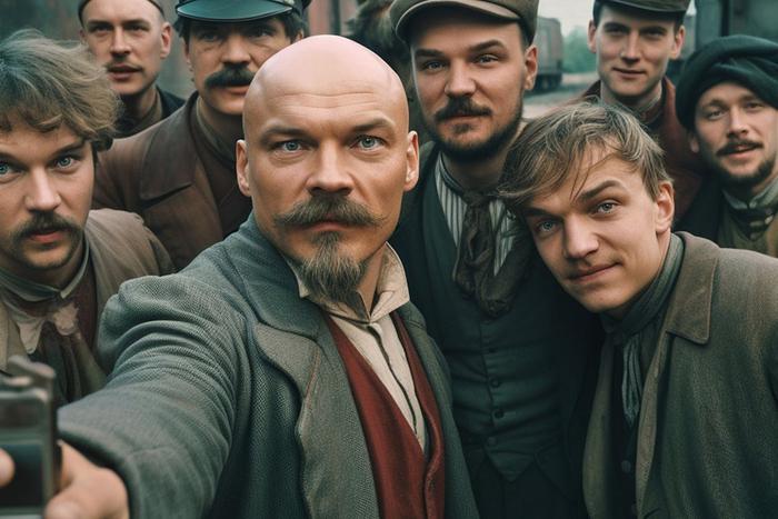 "Ленин, улыбочку!" Нейросеть попросили создать несколько исторических селфи