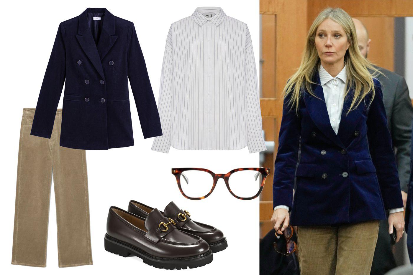 Жакет La Redoute (7480 руб.) / Брюки Marc O'Polo Denim (4392 руб.) / Рубашка Miro (18 500 руб.) / Лоферы Ekonika (21 990 руб.) / Оправа Polaroid (9900 руб.).