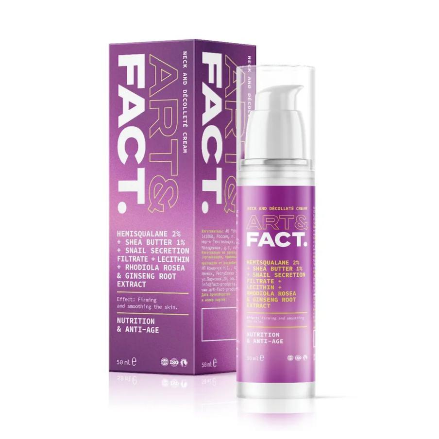 Увлажняющий и омолаживающий крем-лифтинг для шеи и декольте ART&FACT (656 руб.)