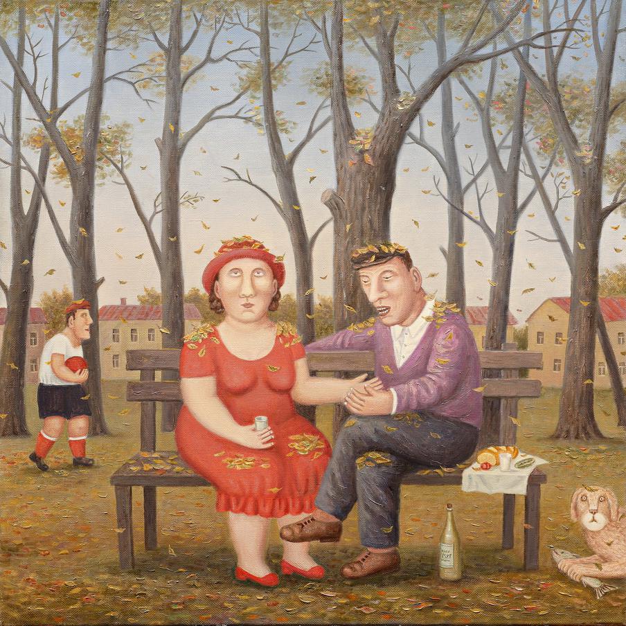 "Костя гадает Люсе по руке"