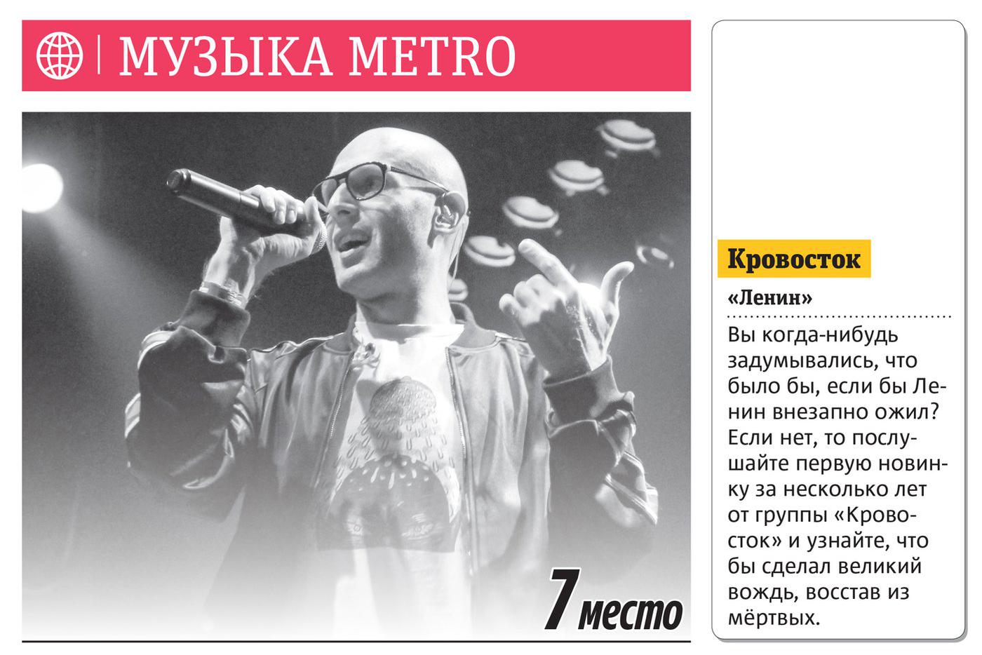 Еженедельний хит-парад Metro.