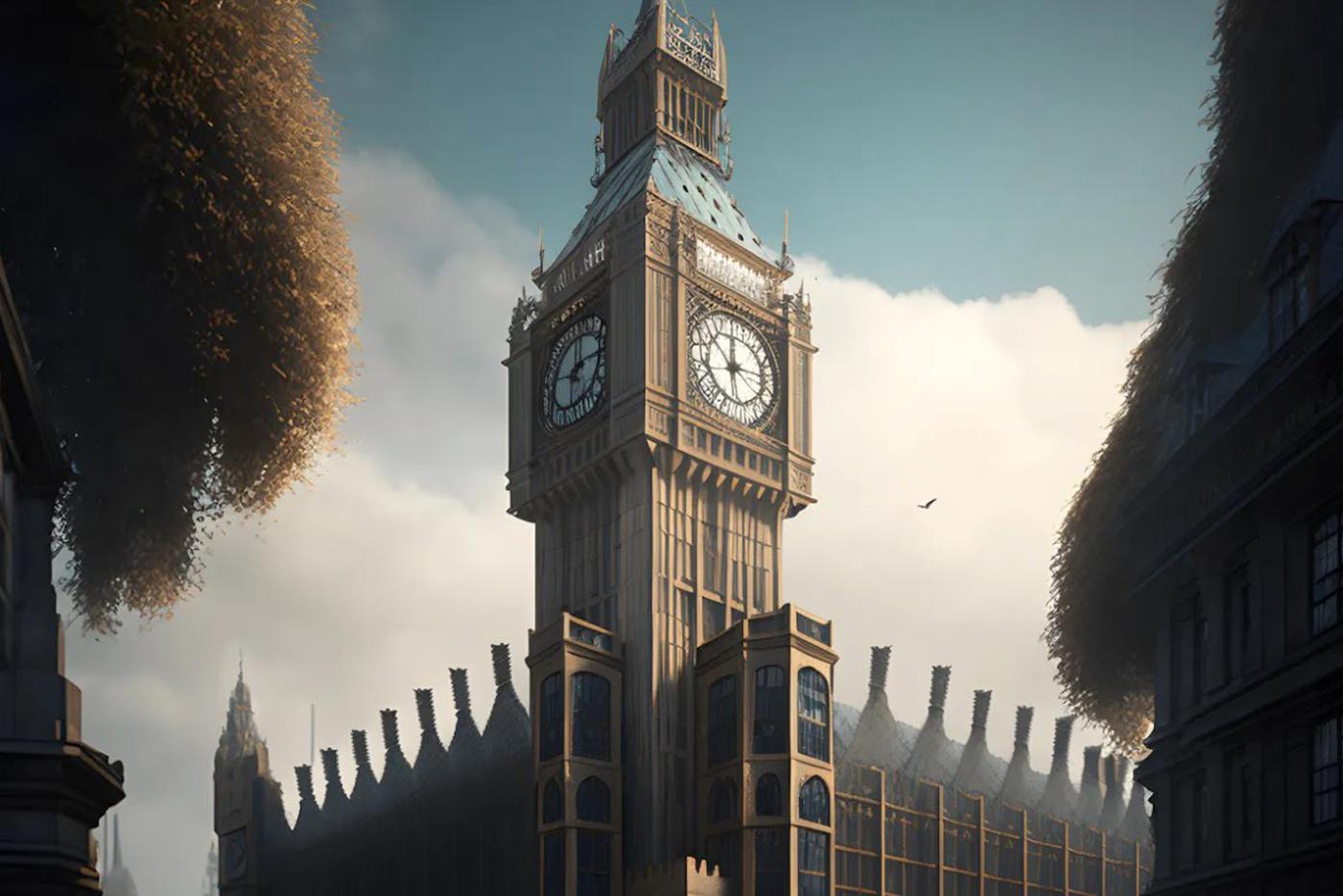 Биг-Бен. Вместо привычной неоготики – индустриальный стиль.