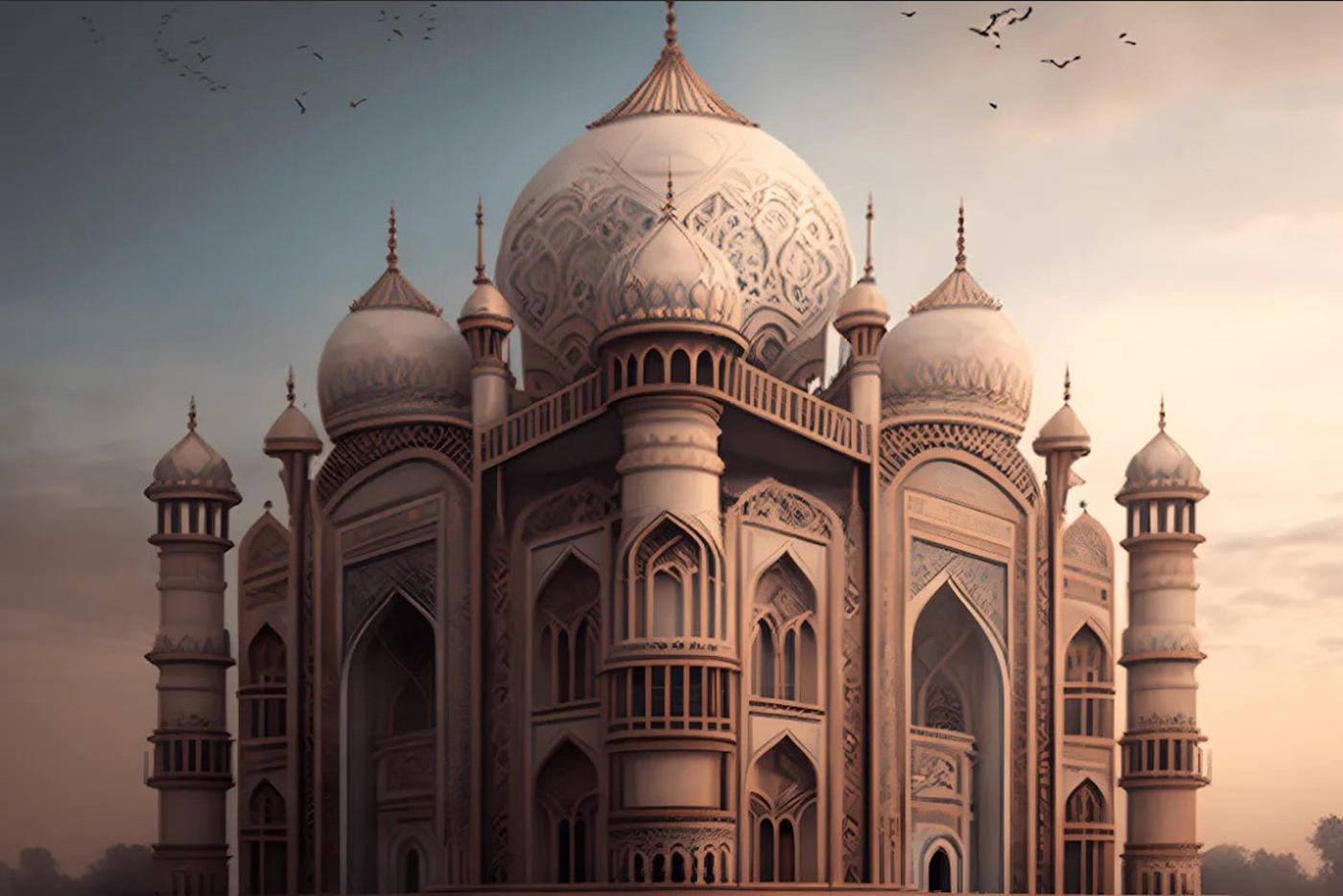 Тадж-Махал и готика. Настоящее же здание построено в стиле Моголов.