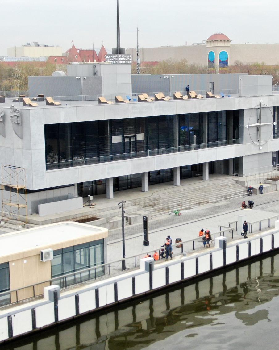 Собянин открыл после реконструкции Южный речной вокзал